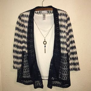 Alfred Dunner layered look with jacket & necklace